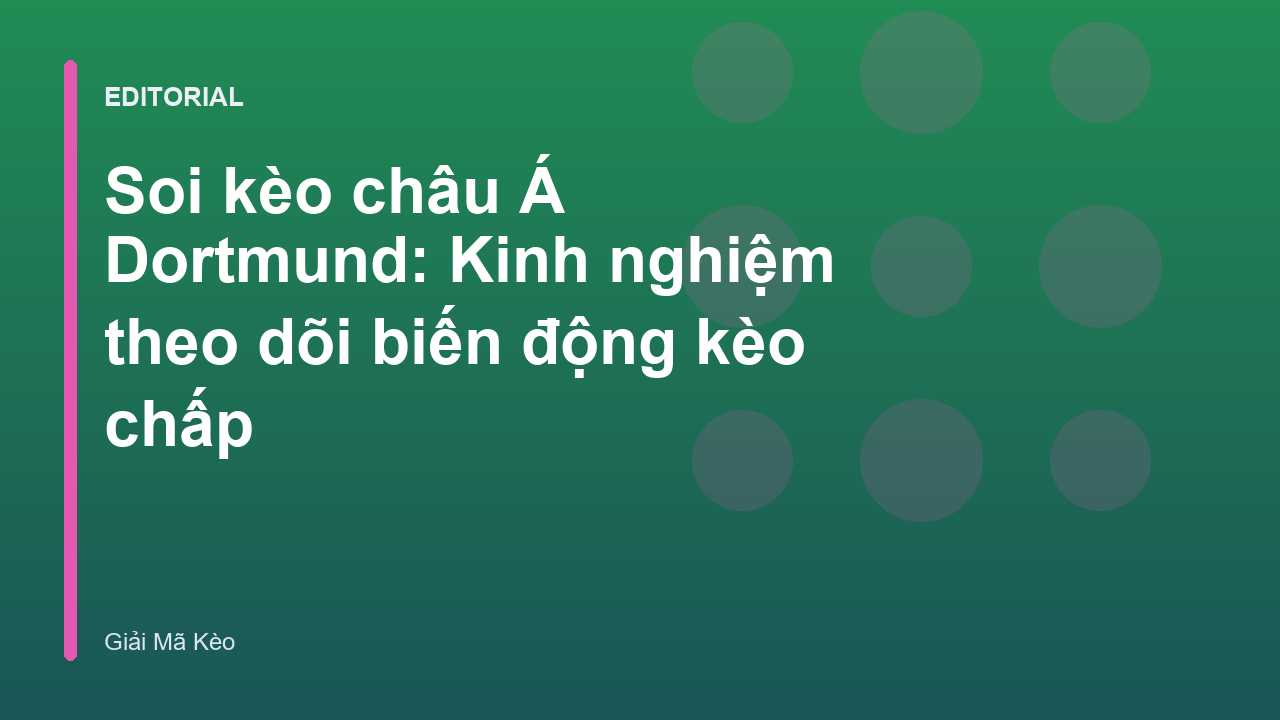 Phân tích kèo châu Á Dortmund